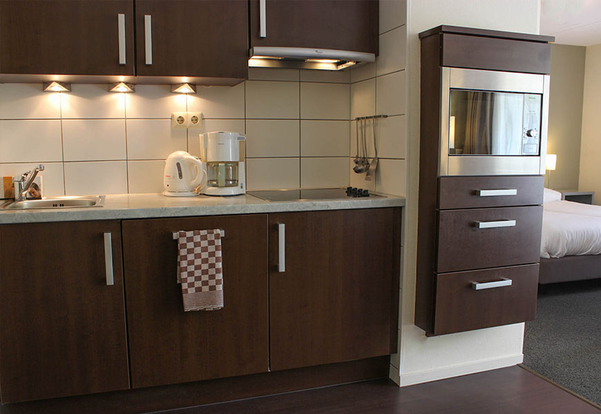 Gloednieuwe keuken van het appartement